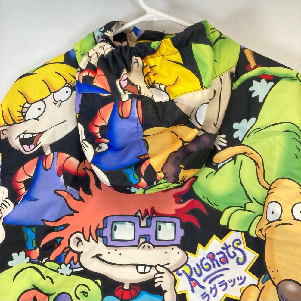 Members Only Rugrats Jacket Mens M Nickelodeon Full Zip Hooded AOP Cartoon - Picture 7 of 16